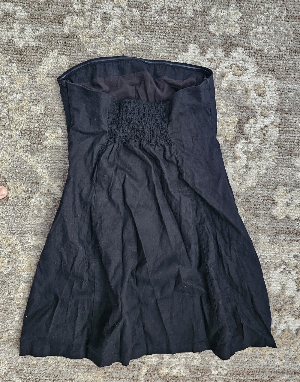Forever 21 Linen Blend Strapless Dress